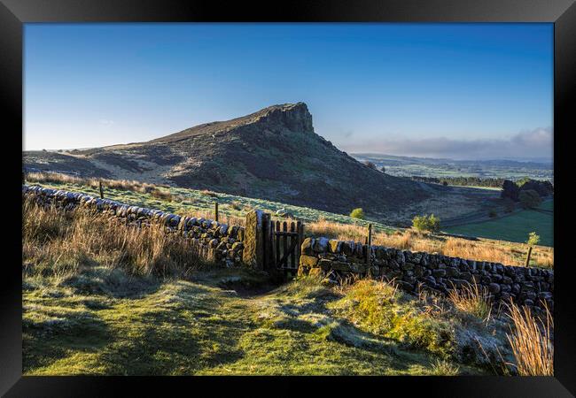 Dawn over The Roaches and Hen Cloud, 25th April 2017 Framed Print by Andrew Sharpe