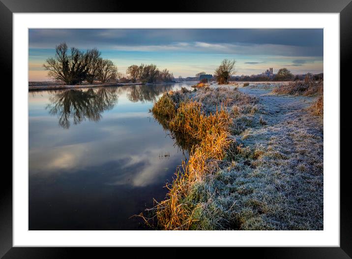 River Great Ouse, Ely Framed Mounted Print by Andrew Sharpe