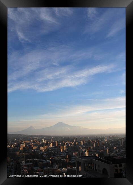 Yerevan and Mount Ararat Framed Print by Lensw0rld 