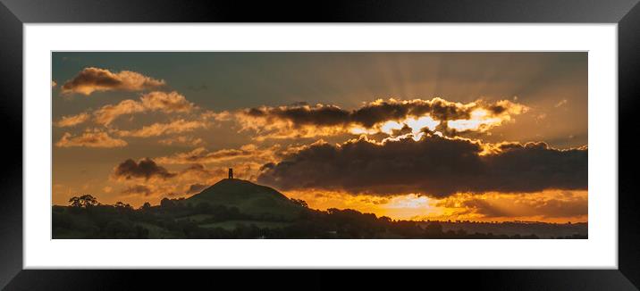 Dawn at Glastonbury Framed Mounted Print by Andrew Sharpe