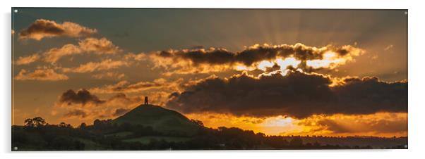 Dawn at Glastonbury Acrylic by Andrew Sharpe