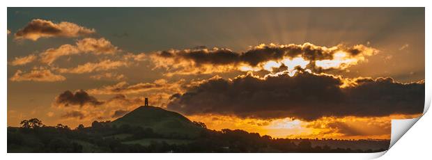 Dawn at Glastonbury Print by Andrew Sharpe