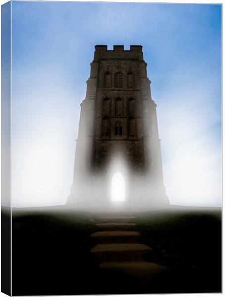 St. Michael's Tower on Glastonbury Tor Canvas Print by Andrew Sharpe