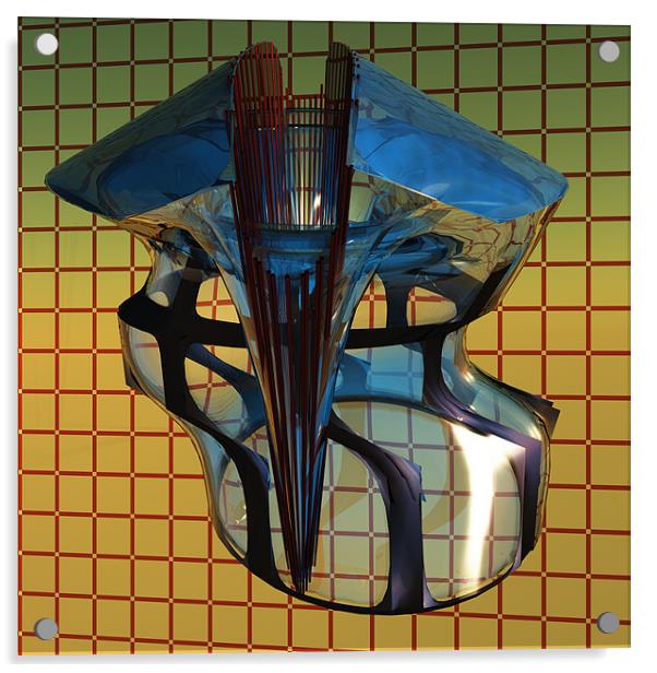Virtual Glass Sculpture XIV Acrylic by Thomas Broadfoot