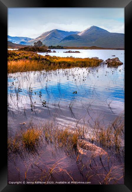  Rannoch Moor in Scottish wetlands Framed Print by Jenny Rainbow