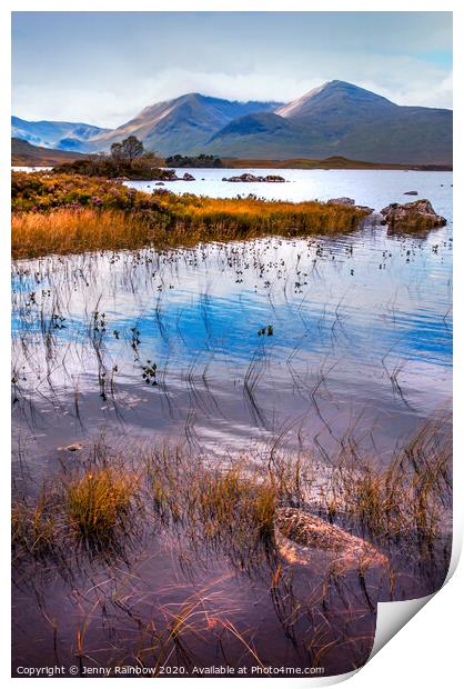  Rannoch Moor in Scottish wetlands Print by Jenny Rainbow