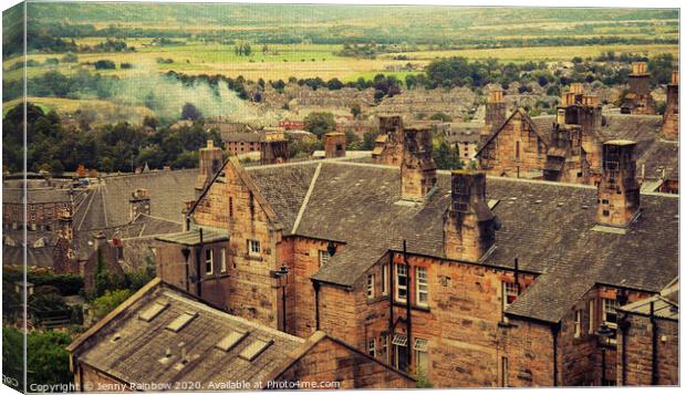 The Roofs of Stirling. Scotland Canvas Print by Jenny Rainbow