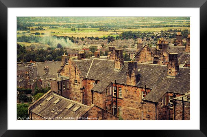 The Roofs of Stirling. Scotland Framed Mounted Print by Jenny Rainbow