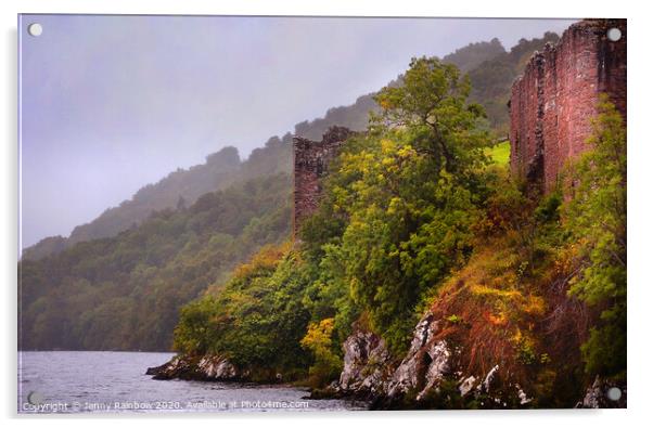 Urquhart Castle. Loch Ness. Scotland Acrylic by Jenny Rainbow