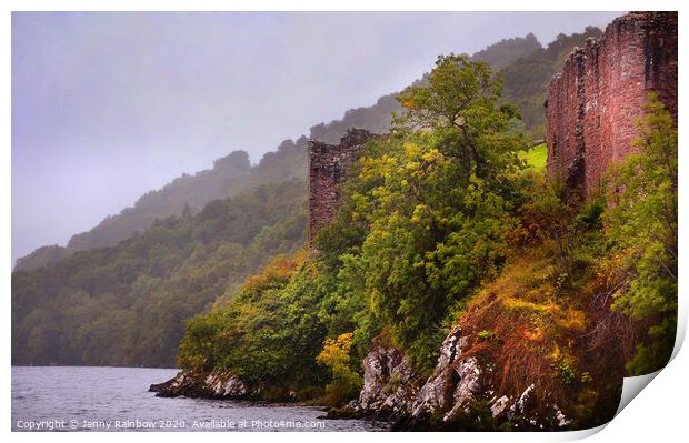 Urquhart Castle. Loch Ness. Scotland Print by Jenny Rainbow