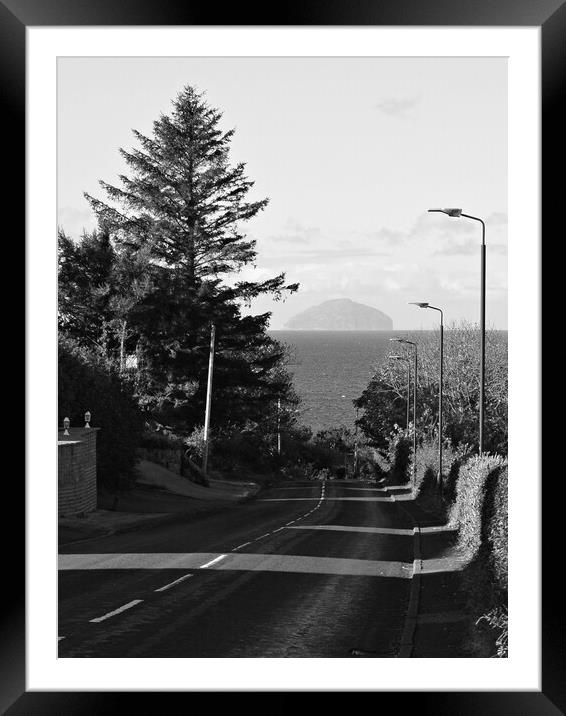 Dunure, Ayrshire. Coast road with a view Framed Mounted Print by Allan Durward Photography