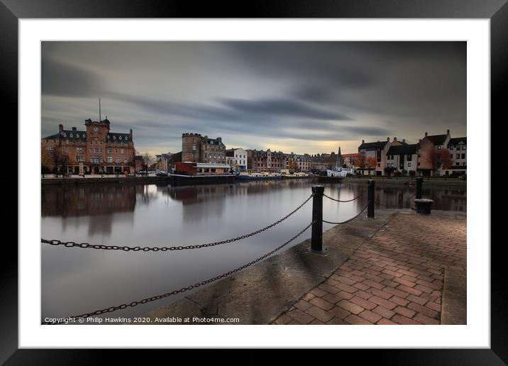 The Waterfront, Leith Framed Mounted Print by Philip Hawkins