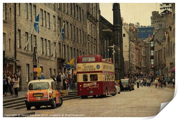  Princes Street Edinburgh. Scotland Print by Jenny Rainbow