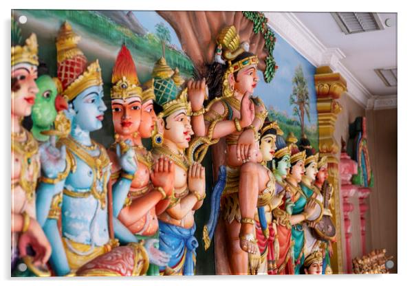 Kuala Lumpur Sri Mahamariamman Temple Acrylic by david harding