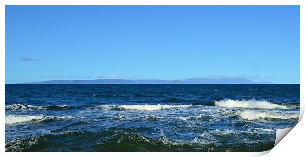 Choppy seas and Arran Print by Allan Durward Photography