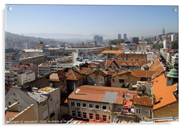 Beautiful view over the city of Sarajevo Acrylic by Lensw0rld 
