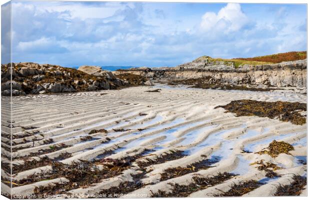 Sand Ripples on Arisaig Beach, Highlands, Scotland Canvas Print by Dave Collins