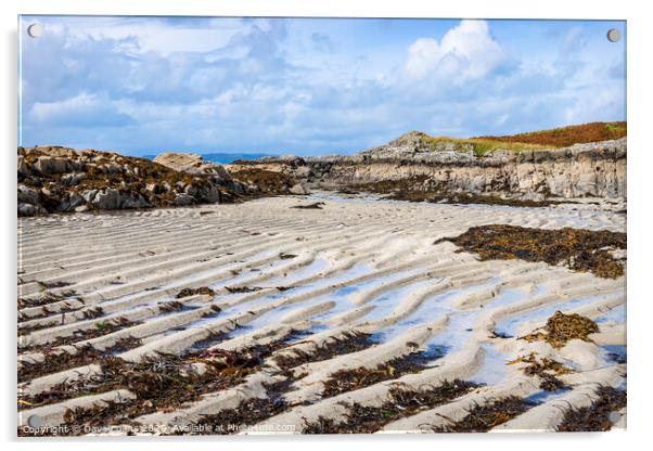 Sand Ripples on Arisaig Beach, Highlands, Scotland Acrylic by Dave Collins