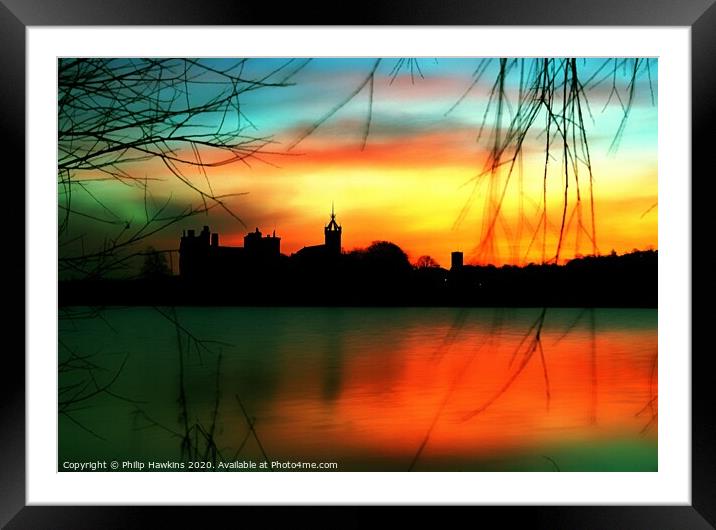Linlithgow Loch at dawn Framed Mounted Print by Philip Hawkins