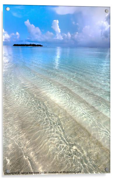 Crystal Water of the Ocean Acrylic by Jenny Rainbow
