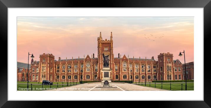 The Queen's University of Belfast, Northern Irelan Framed Mounted Print by RUBEN RAMOS