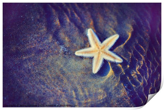 Sea Star. Memory of the Sunny Days in Tropics Print by Jenny Rainbow