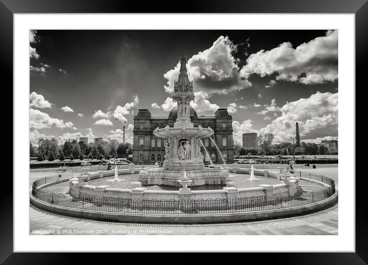 Doulton Fountain, Glasgow Green Framed Mounted Print by Phill Thornton