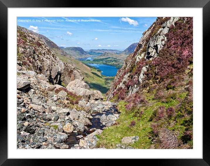 Buttermere and Crummock Water Framed Mounted Print by Reg K Atkinson