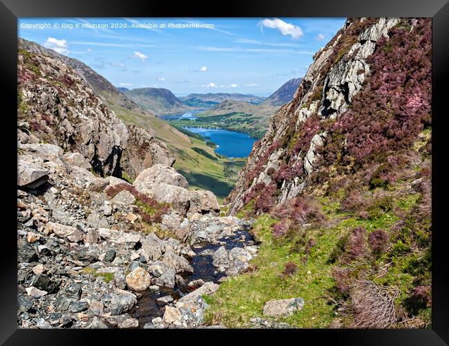 Buttermere and Crummock Water Framed Print by Reg K Atkinson