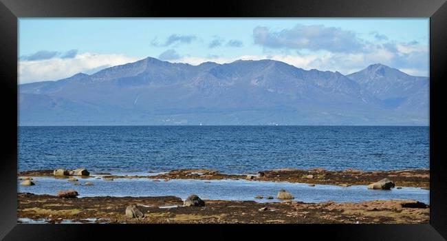 Isle of Arran mountain peaks Framed Print by Allan Durward Photography