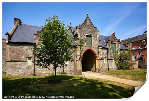 Quarr Abbey Stables Isle Of Wight Print by Wight Landscapes