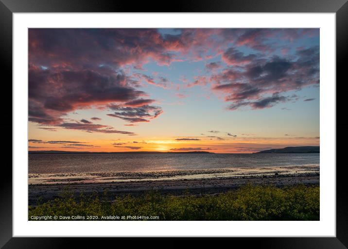 Sunset over Loch Ryan, Scotland Framed Mounted Print by Dave Collins