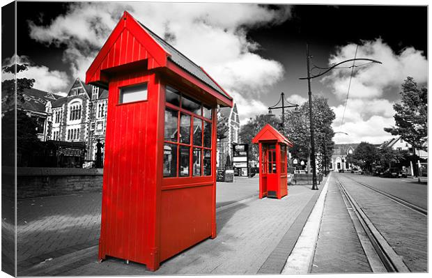 Christchurch Telephone Boxes Canvas Print by Stephen Mole