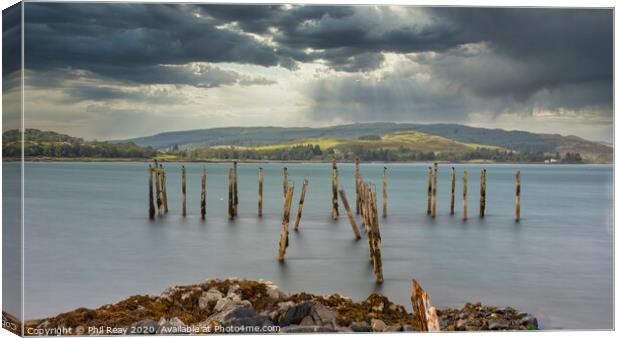 Salen old pier Canvas Print by Phil Reay