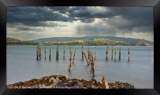 Salen old pier Framed Print by Phil Reay