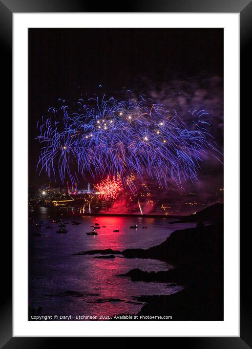 Starbursts at the British Fireworks Championships  Framed Mounted Print by Daryl Peter Hutchinson