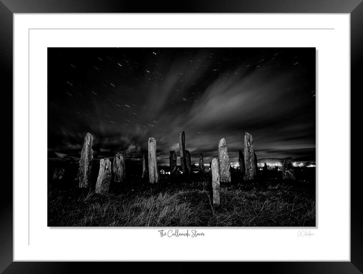 The Callanish Stones (mono) Framed Mounted Print by JC studios LRPS ARPS