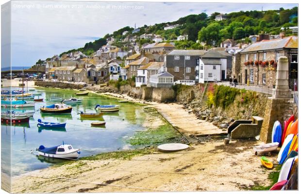Mousehole Harbour Cornwall Canvas Print by Terri Waters
