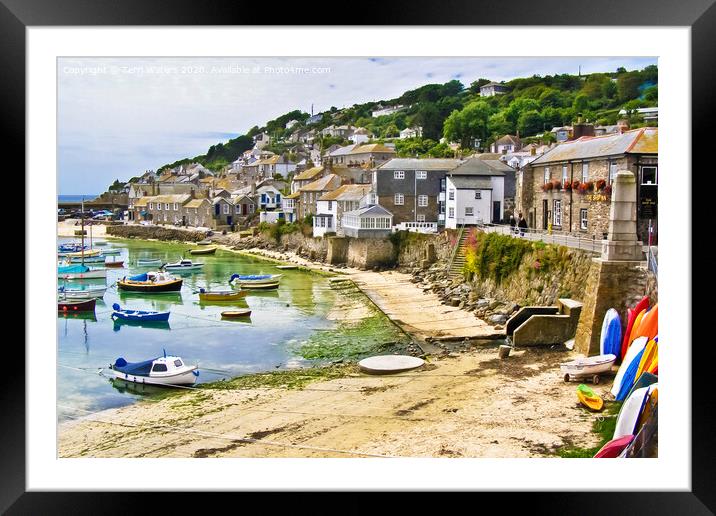 Mousehole Harbour Cornwall Framed Mounted Print by Terri Waters