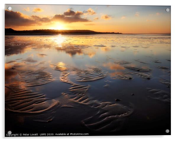 Wirral Sunrise Acrylic by Peter Lovatt  LRPS