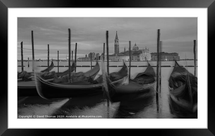 Serene Venice Sunrise Framed Mounted Print by David Thomas