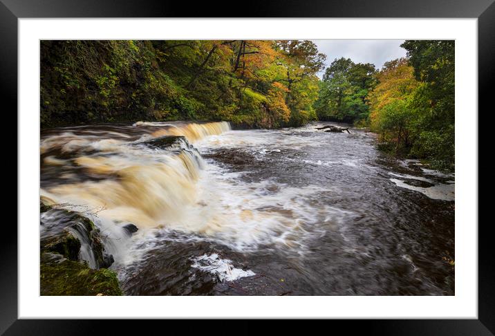 The river Tawe in full flow Framed Mounted Print by Leighton Collins