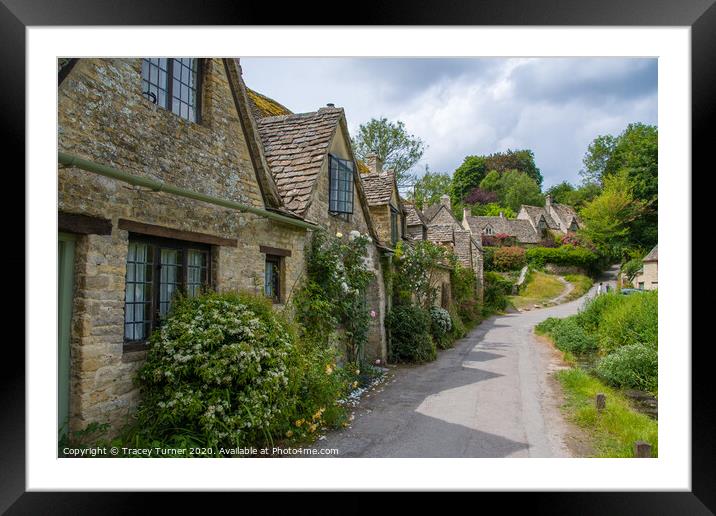 Arlington Row in Bibury - Beautiful Cotswolds Framed Mounted Print by Tracey Turner