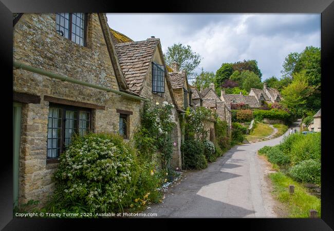 Arlington Row in Bibury - Beautiful Cotswolds Framed Print by Tracey Turner