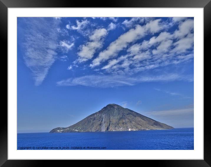 stromboli volcano Framed Mounted Print by carl blake