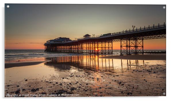 Cromer Pier Sunrise Norfolk Acrylic by David Powley