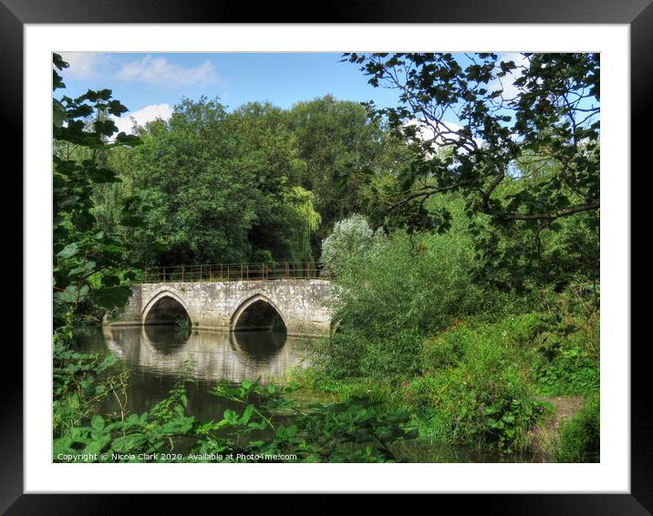 Tythe Barn Bridge Framed Mounted Print by Nicola Clark