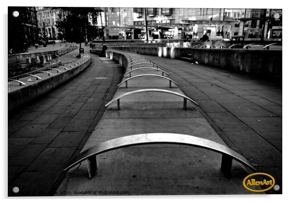 Manchester Seats Acrylic by Glen Allen