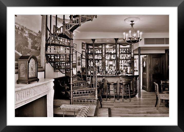 Greenwich Saloon Bar Framed Mounted Print by Karen Martin