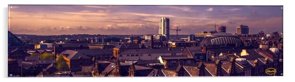 Leeds skyscape Acrylic by Glen Allen
